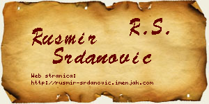 Rusmir Srdanović vizit kartica